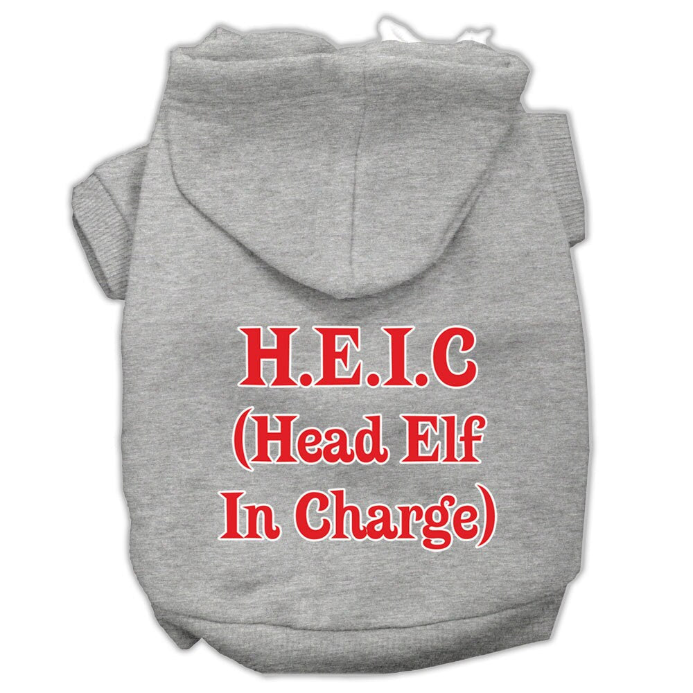 Christmas Pet Hoodie "Head Elf In Charge"