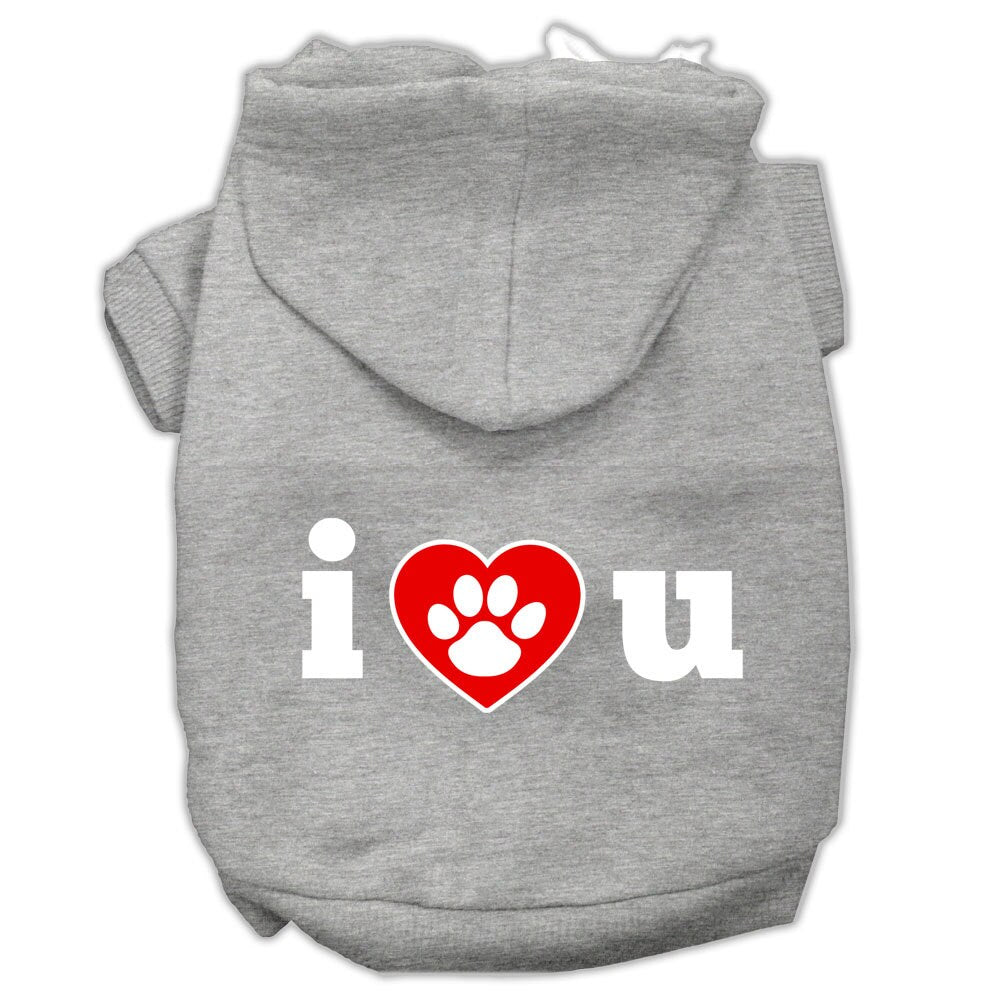 Pet Hoodie "I Love U"