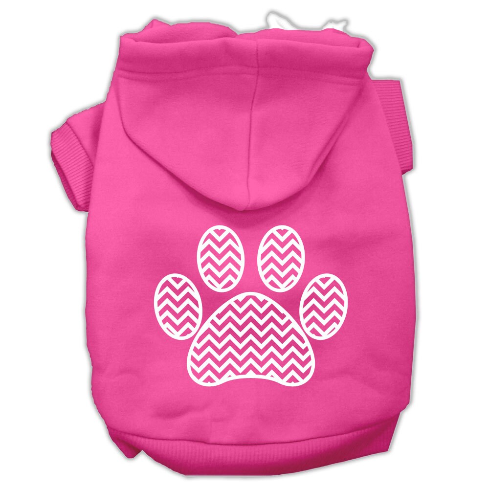 Pet Hoodie "Chevron Paw Print"