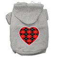 Load image into Gallery viewer, Pet Hoodie "Red Argyle Heart"
