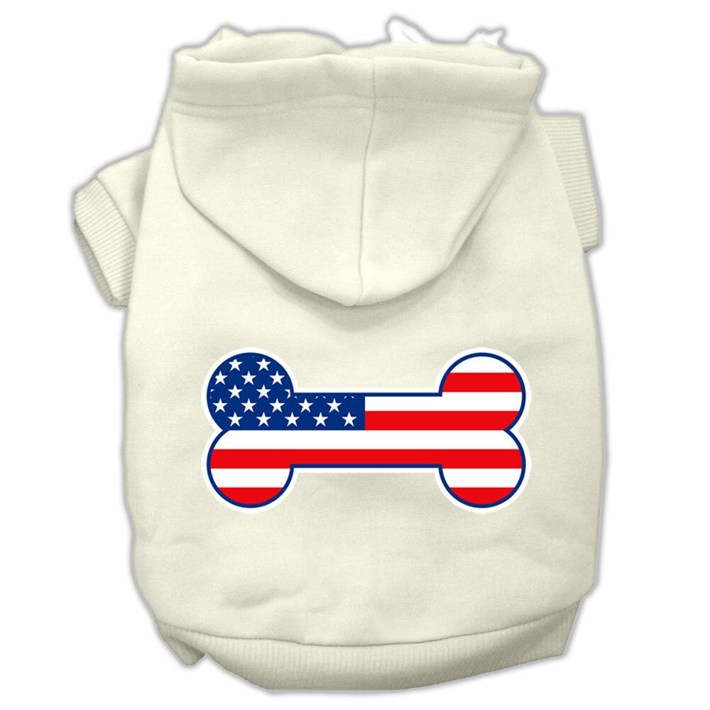 Pet Hoodie "Bone Shaped American Flag"