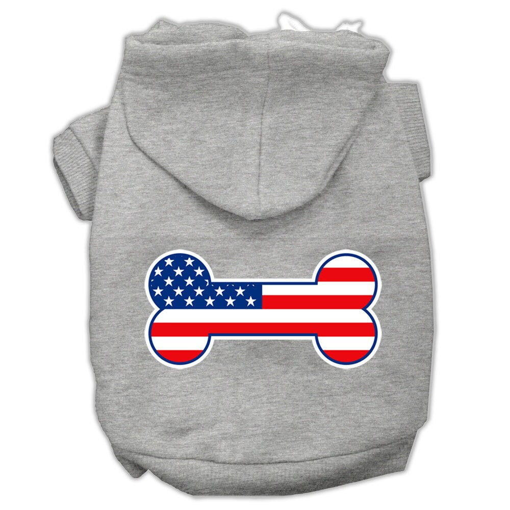 Pet Hoodie "Bone Shaped American Flag"