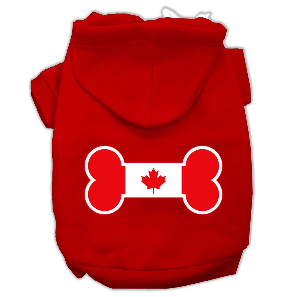Pet Hoodie "Bone Shaped Canadian Flag"