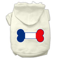 Load image into Gallery viewer, Pet, Dog & Cat Hoodie Screen Printed, "Bone Flag France"
