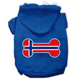 Load image into Gallery viewer, Pet, Dog & Cat Hoodie Screen Printed, "Bone Shaped Norway Flag"
