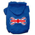 Load image into Gallery viewer, Pet, Dog & Cat Hoodie, "Bone Shaped Flag British (Union Jack) Flag"
