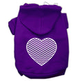 Load image into Gallery viewer, Pet Hoodie Screen Printed, "Chevron Heart"
