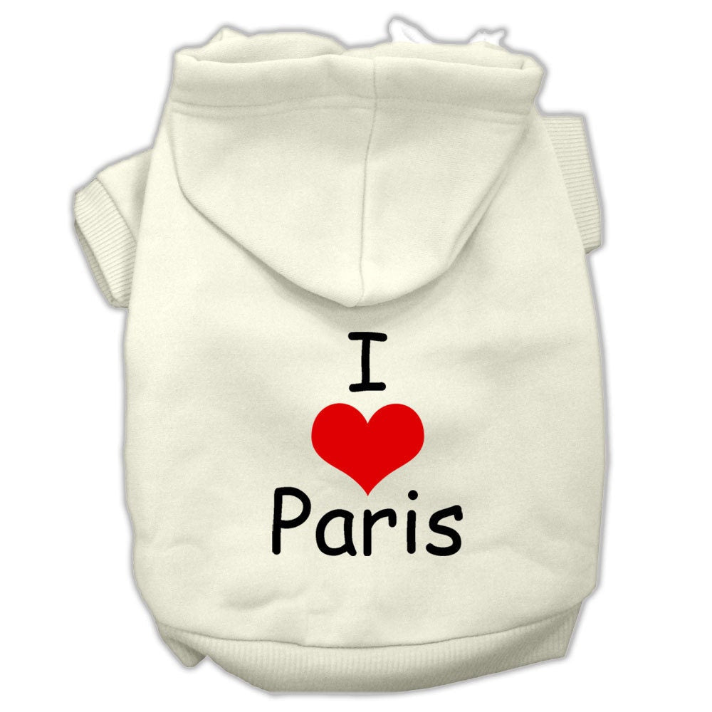 Pet Hoodie "I Love Paris"