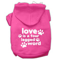 Load image into Gallery viewer, Pet Dog & Cat Hoodie Screen Printed, "Love Is A Four Legged Word"
