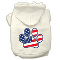 Load image into Gallery viewer, Pet Dog & Cat Hoodie Screen Printed, "Patriotic Paw"
