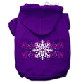 Load image into Gallery viewer, Christmas Pet Hoodie Screen Printed, "Pink Snowflake Swirls"
