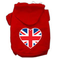 Load image into Gallery viewer, Pet Hoodie "British Flag Heart"
