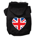 Load image into Gallery viewer, Pet Hoodie "British Flag Heart"
