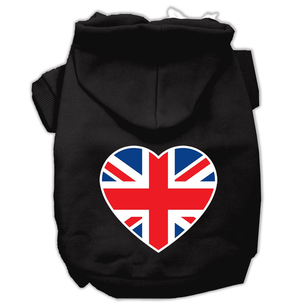 Pet Hoodie "British Flag Heart"