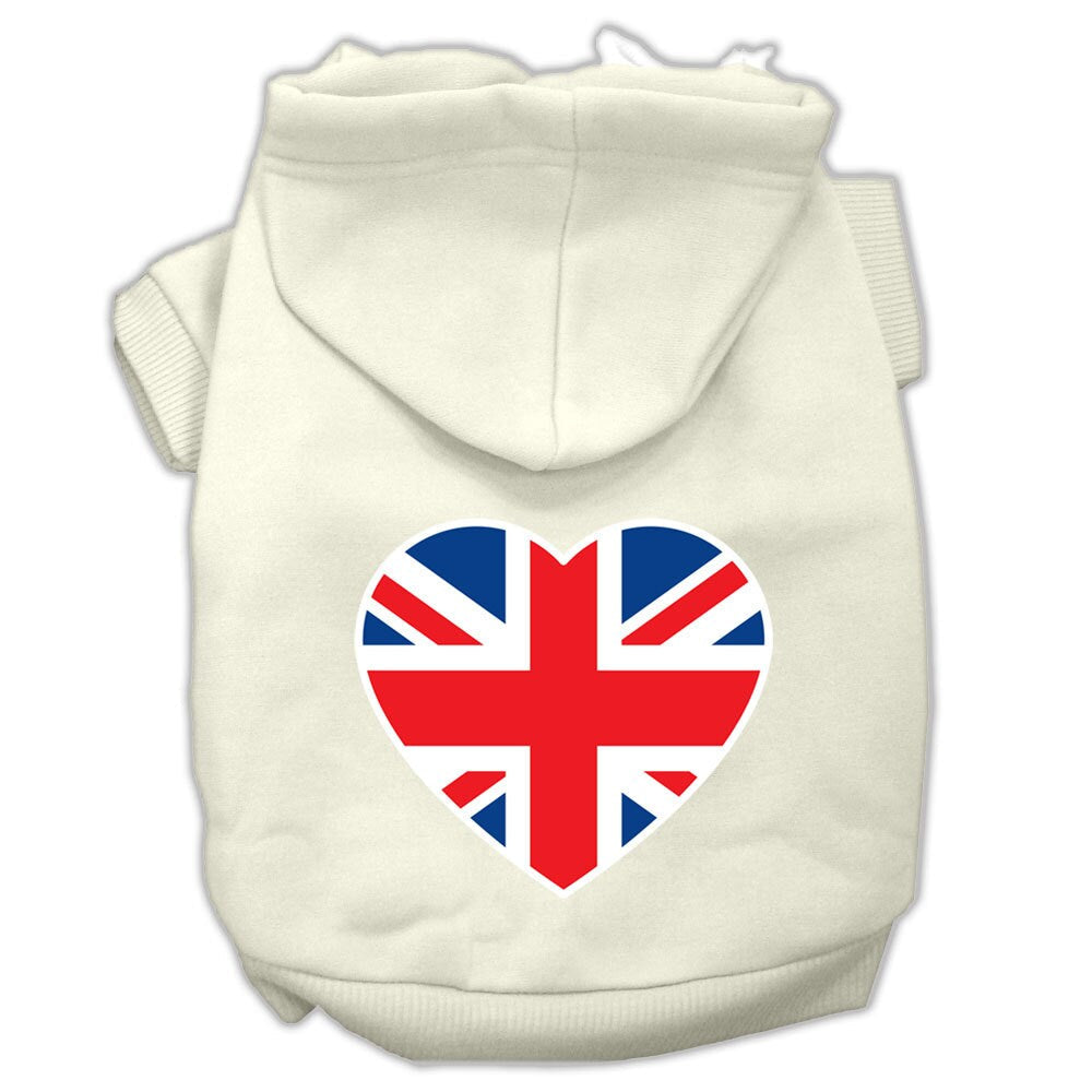 Pet Hoodie "British Flag Heart"