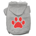 Load image into Gallery viewer, Pet Hoodie "Red Swiss Dots Paw"
