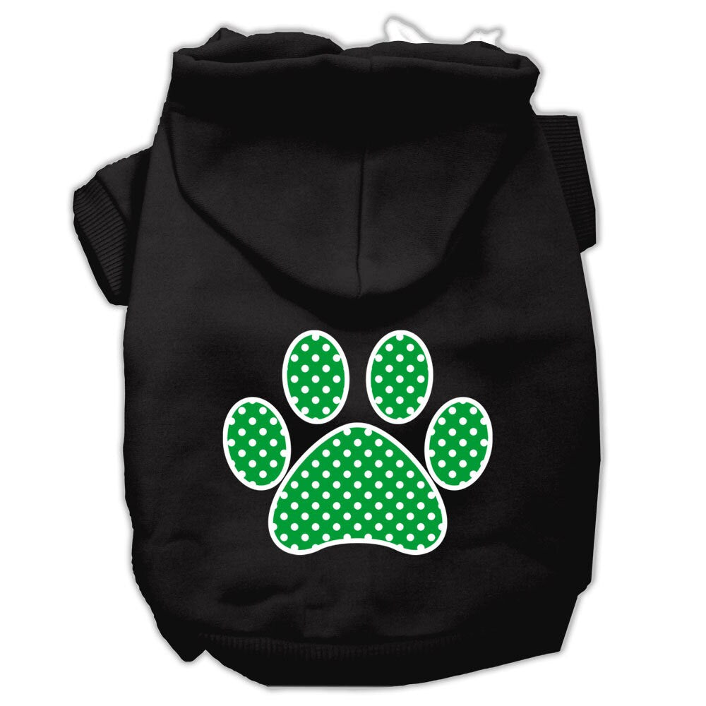 Pet Hoodie "Green Swiss Dots Paw"