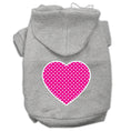 Load image into Gallery viewer, Pet Hoodie "Pink Swiss Dots Heart"
