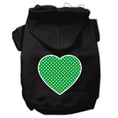 Load image into Gallery viewer, Pet Hoodie "Green Swiss Dots Heart"
