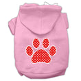 Load image into Gallery viewer, Pet Hoodie "Red Swiss Dots Paw"
