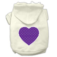 Load image into Gallery viewer, Pet Hoodie "Purple Swiss Dots Heart"
