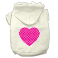 Load image into Gallery viewer, Pet Hoodie "Pink Swiss Dots Heart"
