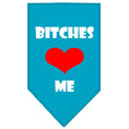 Load image into Gallery viewer, Pet and Dog Bandana Screen Printed, "Bitches Love Me"
