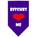 Load image into Gallery viewer, Pet and Dog Bandana Screen Printed, "Bitches Love Me"

