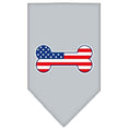 Load image into Gallery viewer, Pet and Dog Bandana Screen Printed, "Bone Shaped American Flag"
