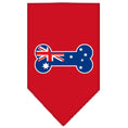Load image into Gallery viewer, Pet and Dog Bandana Screen Printed, "Bone Shaped Australian Flag"
