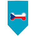 Load image into Gallery viewer, Pet and Dog Bandana Screen Printed,  "Bone Shaped Czech Republic Flag"
