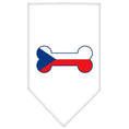 Load image into Gallery viewer, Pet and Dog Bandana Screen Printed,  "Bone Shaped Czech Republic Flag"
