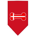 Load image into Gallery viewer, Pet and Dog Bandana Screen Printed, "Bone Shaped Denmark Flag"
