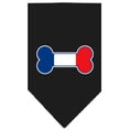 Load image into Gallery viewer, Pet and Dog Bandana Screen Printed, "Bone Shaped France Flag"
