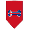 Load image into Gallery viewer, Pet and Dog Bandana Screen Printed, "Bone Shaped Iceland Flag"
