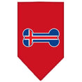 Load image into Gallery viewer, Pet and Dog Bandana Screen Printed, "Bone Shaped Iceland Flag"
