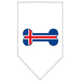 Load image into Gallery viewer, Pet and Dog Bandana Screen Printed, "Bone Shaped Iceland Flag"
