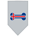 Load image into Gallery viewer, Pet and Dog Bandana Screen Printed, "Bone Shaped Iceland Flag"
