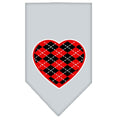 Load image into Gallery viewer, Pet and Dog Bandana Screen Printed, "Red Argyle Heart"
