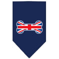 Load image into Gallery viewer, Pet and Dog Bandana Screen Printed, "Bone Shaped UK Flag"
