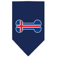 Load image into Gallery viewer, Pet and Dog Bandana Screen Printed, "Bone Shaped Iceland Flag"
