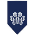 Load image into Gallery viewer, Pet and Dog Bandana Screen Printed, "Chevron Paw"
