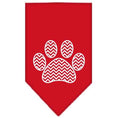 Load image into Gallery viewer, Pet and Dog Bandana Screen Printed, "Chevron Paw"
