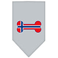 Load image into Gallery viewer, Pet and Dog Bandana Screen Printed, "Bone Shaped Norway Flag"
