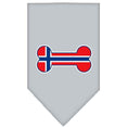 Load image into Gallery viewer, Pet and Dog Bandana Screen Printed, "Bone Shaped Norway Flag"
