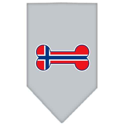 Pet and Dog Bandana Screen Printed, "Bone Shaped Norway Flag"