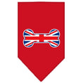 Load image into Gallery viewer, Pet and Dog Bandana Screen Printed, "Bone Shaped UK Flag"
