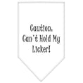 Load image into Gallery viewer, Pet and Dog Bandana Screen Printed, "Caution: Can't Hold My Licker"
