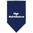 Load image into Gallery viewer, Pet and Dog Bandana Screen Printed, "High Maintenance"
