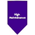 Load image into Gallery viewer, Pet and Dog Bandana Screen Printed, "High Maintenance"
